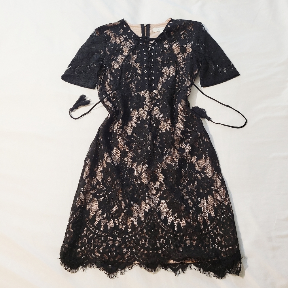 Love tree black lace dress S